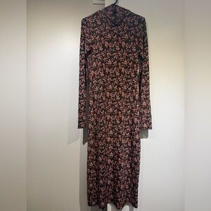 Ramy Brook Floral Long Sleeve Midi Dress